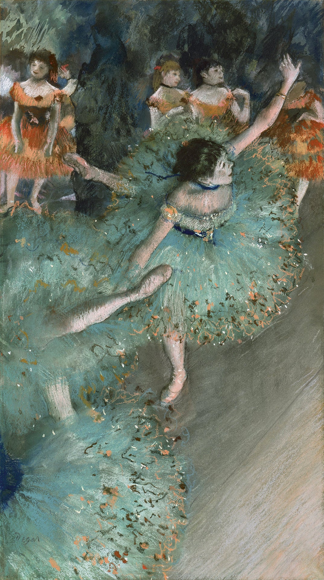 Bailarina basculando (Bailarina verde), Edgar Degas