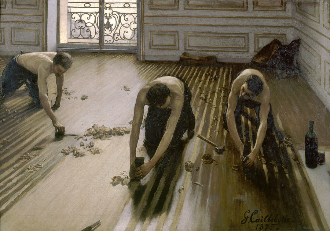 Los acuchilladores de parqué, Caillebotte