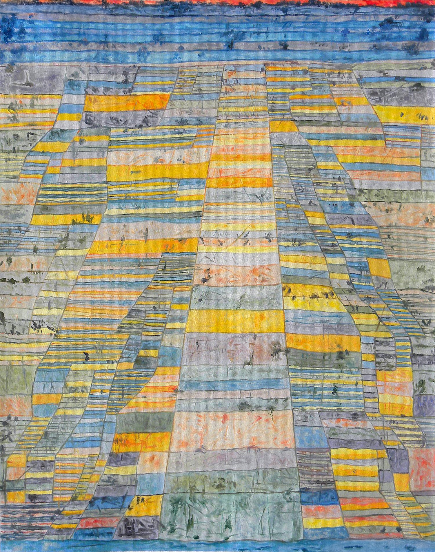 Cuadro Paul Klee – África Paisaje Ritmo Colorido – Lienzo Decorativo Para Tu Hogar