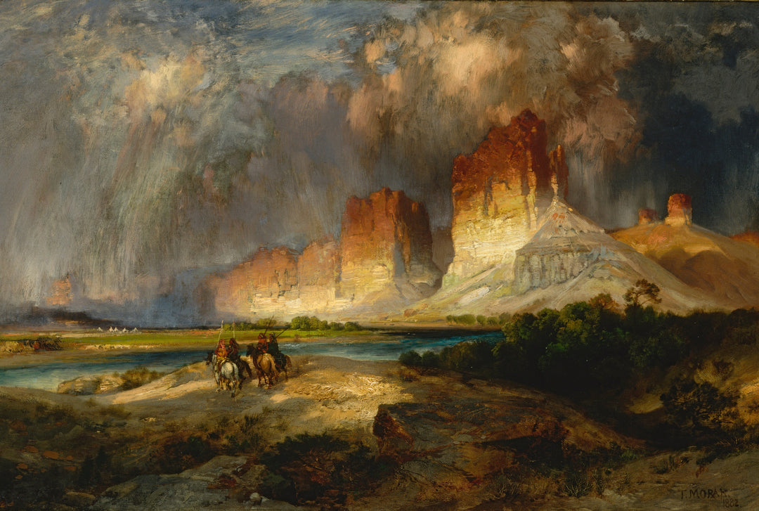 Acantilados de los altos del río Colorado, territorio de Wyoming, Thomas Moran