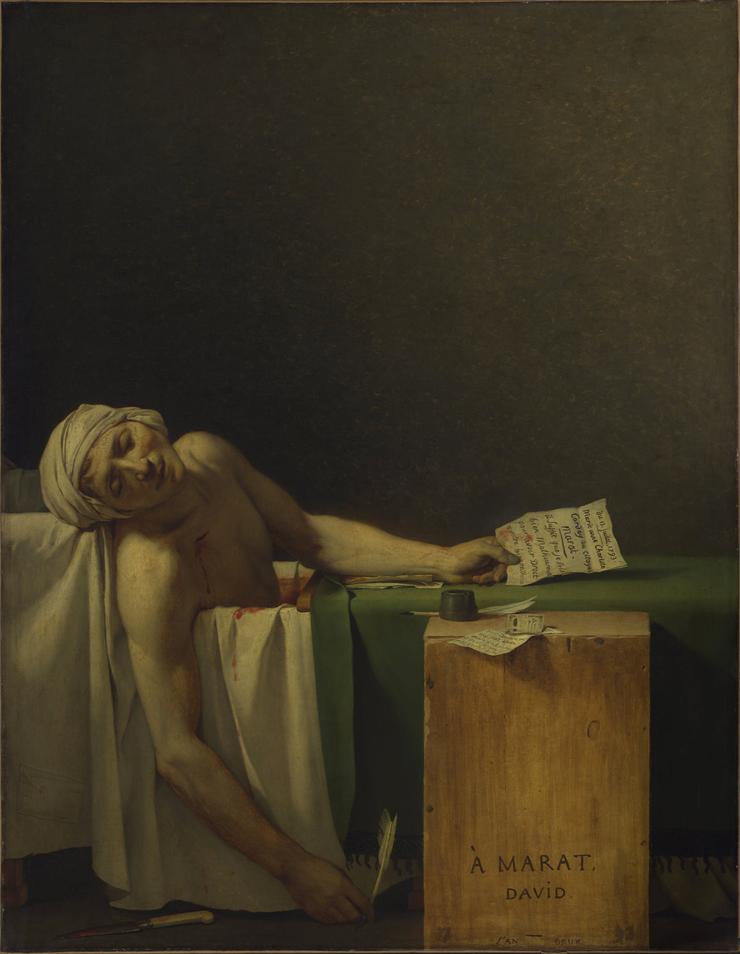 La muerte de Marat, Jacques-Louis David
