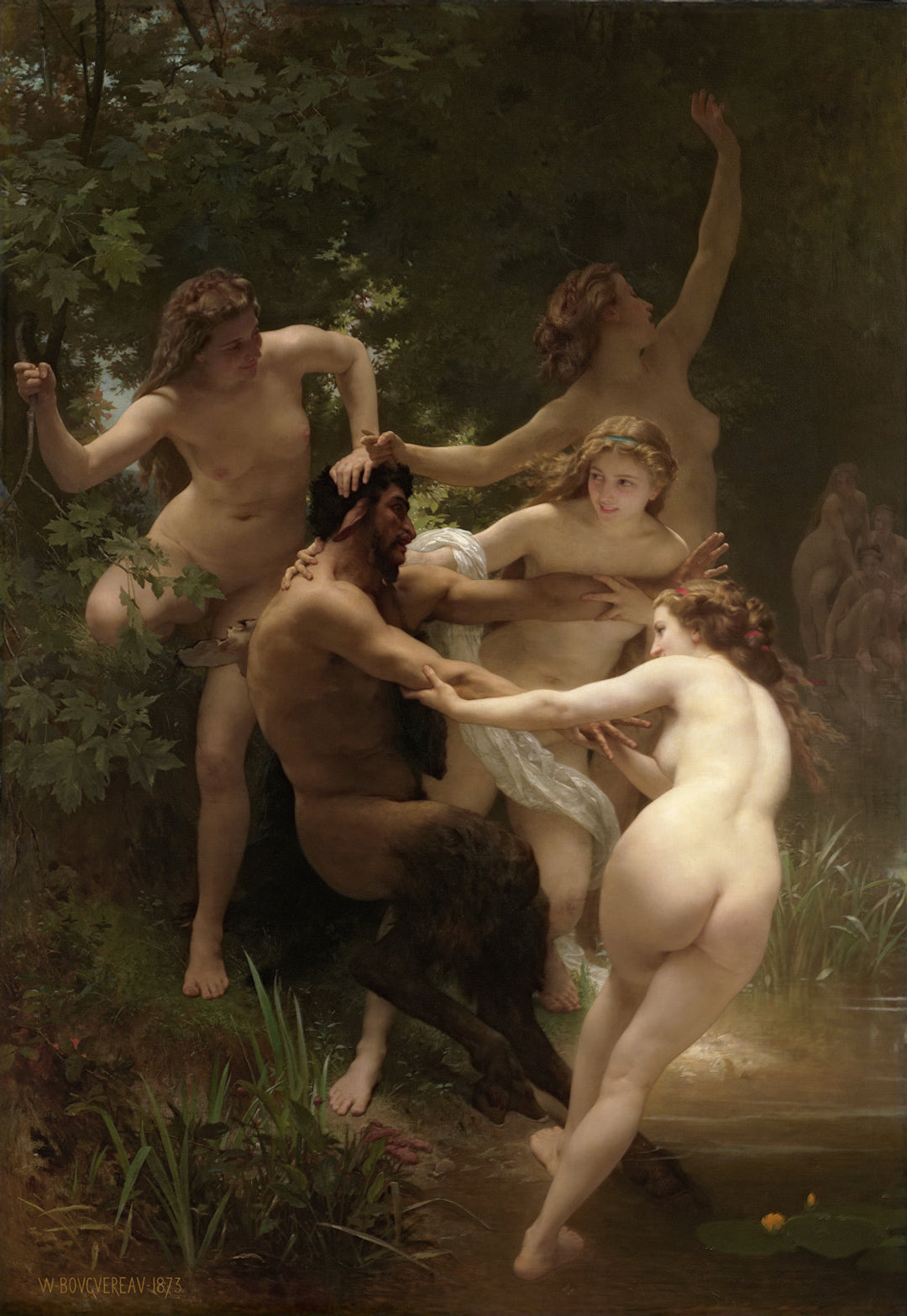 Ninfas y sátiro, Bouguereau