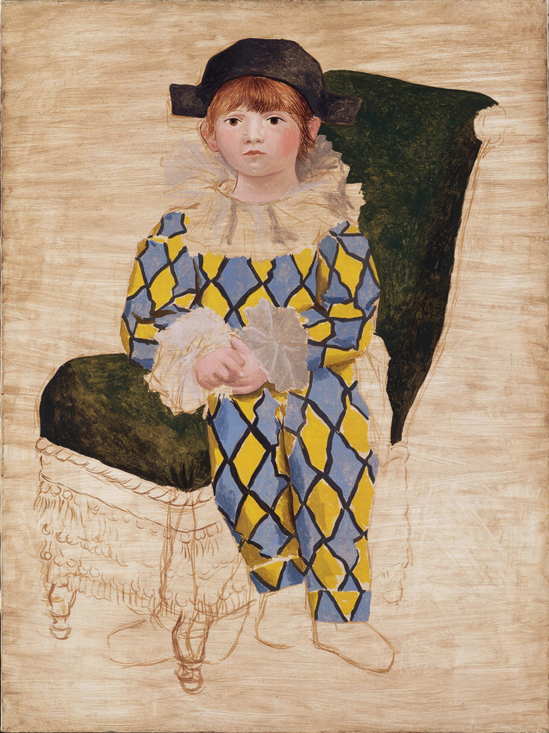 Paulo vestido de arlequín, Pablo Picasso