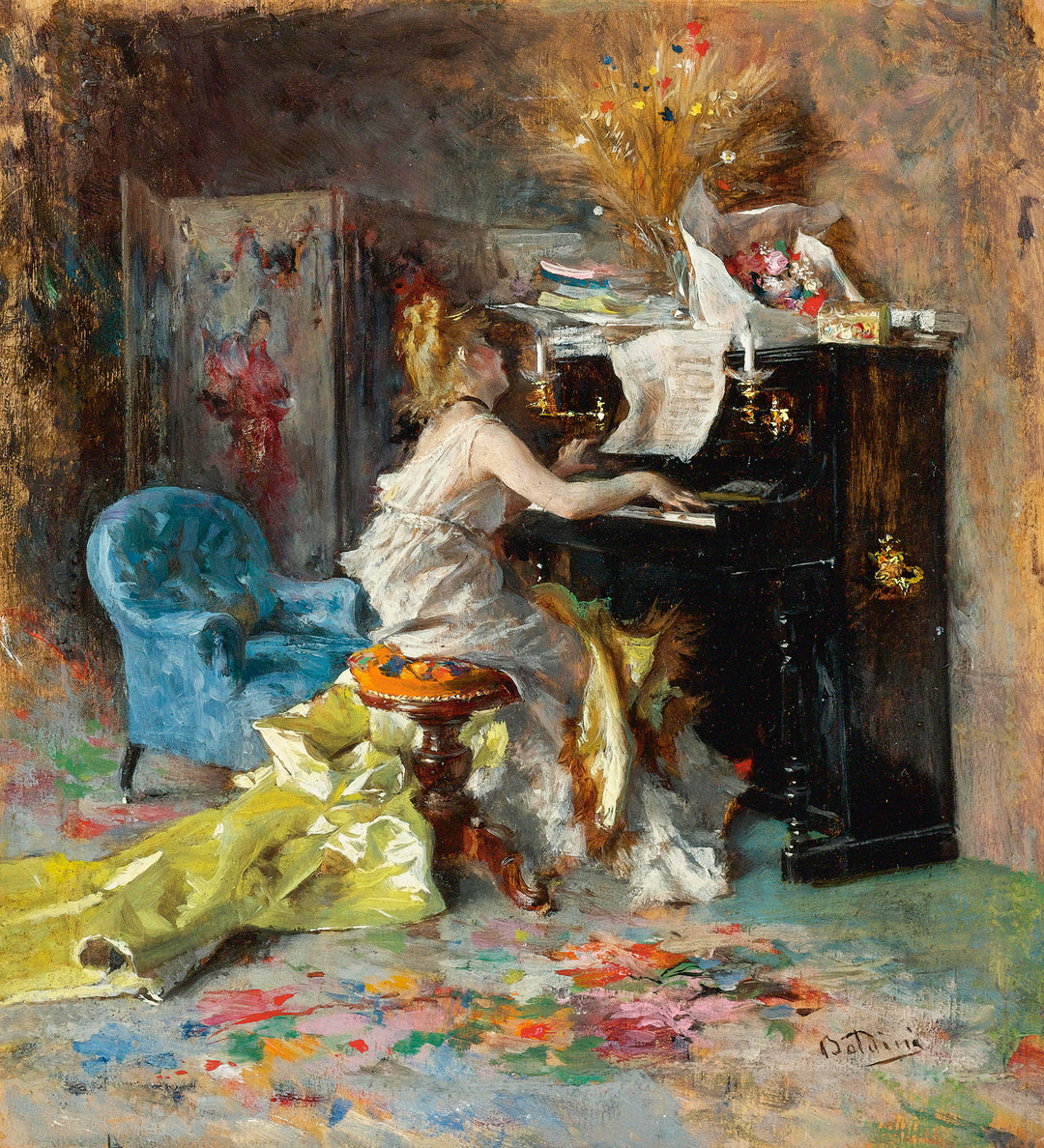 Señora al piano, Giovanni Boldini
