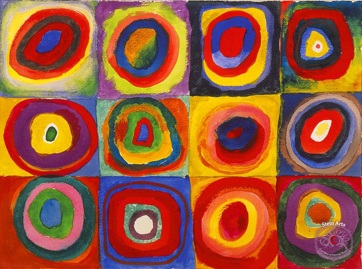 Estudio de color con cuadrados, Kandinski